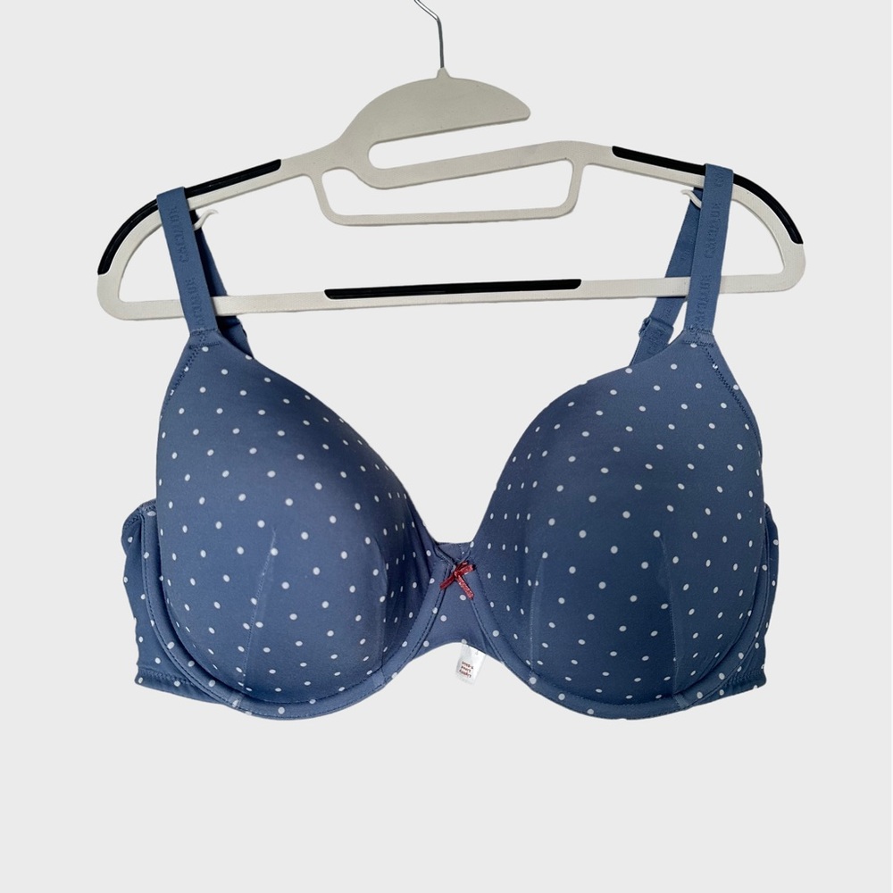 Cacique Polka Dot Print Lightly Lined T-Shirt Bra Size 40DD